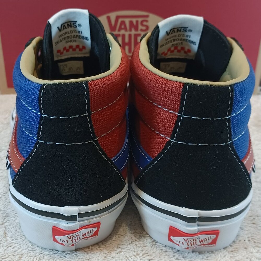 Vans Men's 6.5/Women's 8 Skate Grosso Mid Forever Black/Blue VN0A5FCGAPB - Picture 11 of 12